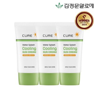  [김정문알로에] 큐어 스플래쉬 쿨링 선크림 40ml 3개