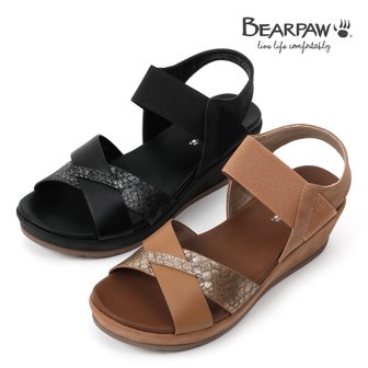 베어파우 와이컨셉 베어파우(BEARPAW) 여성 6cm 키높이 샌들 스테이시 STACIE (K2088NB)