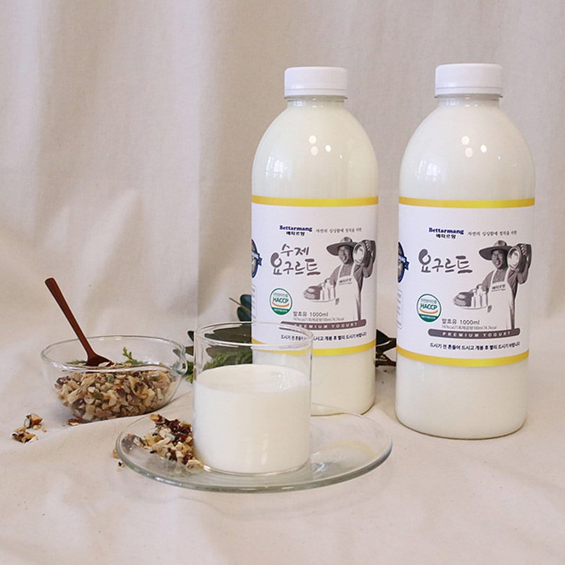 [베따르망] 국산원유 100% 국내 프리미엄 수제 요구르트 요거트 가당 1000ml, 믿고 사는 즐거움 SSG.COM