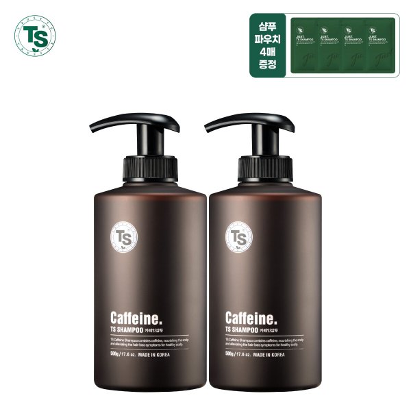 카페인샴푸 500g*2개+TS저스트샴푸 6g*4개