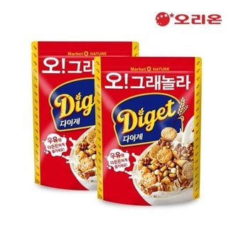 오리온 마켓오 오그래놀라 다이제300g x 2개