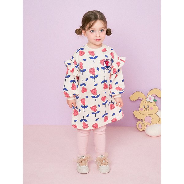 키치플라워배색원피스