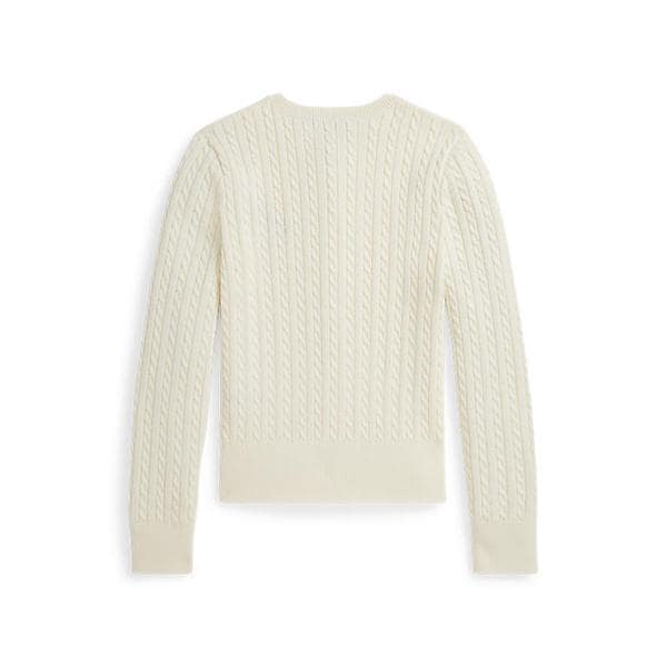 폴로 키즈 여아 7-16세 폴로 베어 미니 케이블 코튼 카디건(CWPOSWEG6820576100)