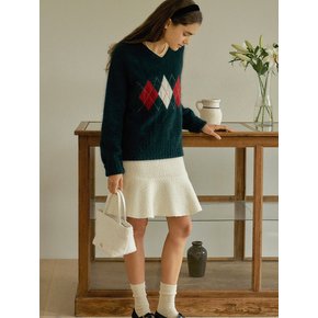 T Angora Classic Argyle Knit_Forest