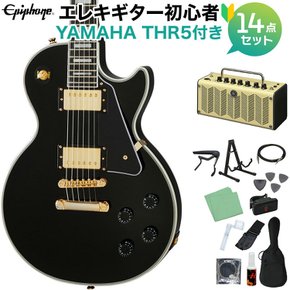 Epiphone Les Paul Custom Ebony 14 [THR5 일렉트릭 기타 초보자 점 세트 앰프 포함] 레스폴