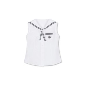 왁[WAAC]골프 (WWTCM24321WHX)여성 Sailor Collar Sleeveless Shirt