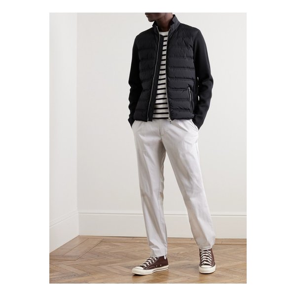 윌리스 퀼팅 셸 메리노 울 다운 재킷 블랙