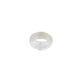 mercy wide half ring-white