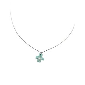 crossway pearl necklace-mint