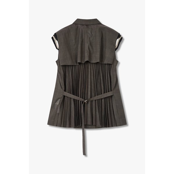 여성 글렌 체크 보일 베스트 6415101121000