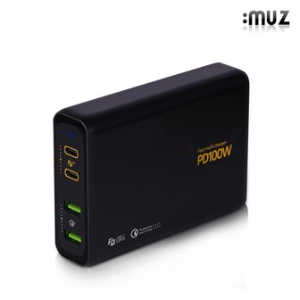 엠지솔루션 MG/ iMUZ USB-PD PPS/QC3.0 100W 4포트 충전기 PD100W