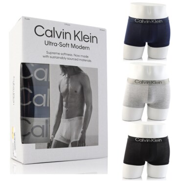 Calvin Klein CK 로고 남성 모달 드로즈 NB3187 900 3PACK SET