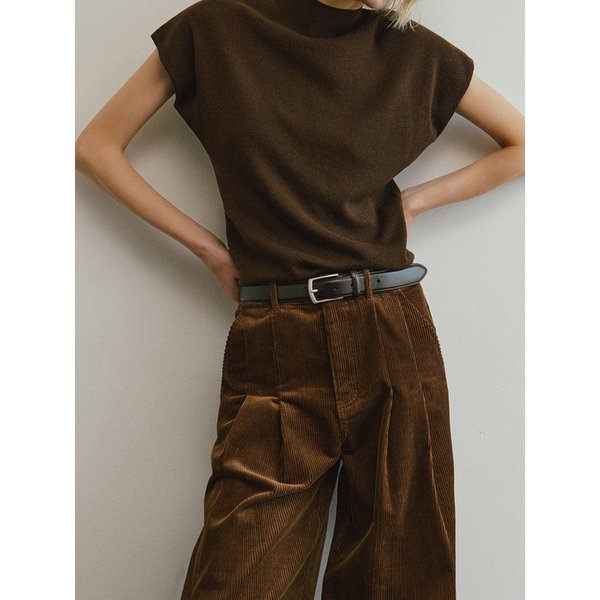 카우레더 스퀘어 벨트 [블랙]