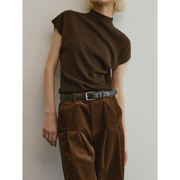 카우레더 스퀘어 벨트 [블랙]