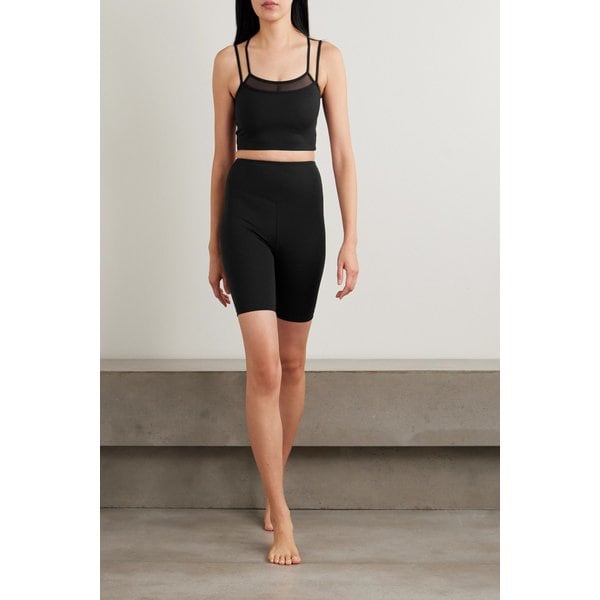 에레스 그레이엄 레이어드 튤 트림 스트레치 저지 스포츠 브라 46376663163007099