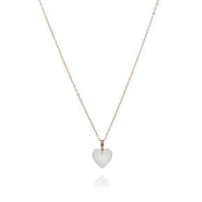 Uriela Heart 14K Rose Gold Necklace (3Color)