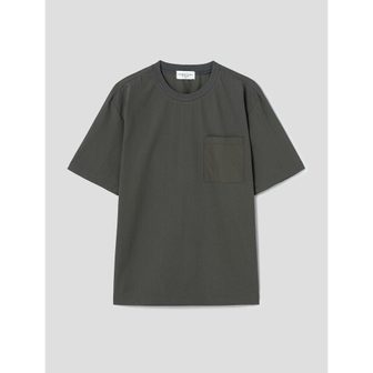 갤럭시라이프스타일 포켓패치 라운드넥 오버핏 티셔츠  카키 (GC3342T02H)