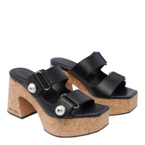 [해외배송] 24 F/W FAYENCE WEDGE 95/SQMBLACK 지미추 FAYENCE 95 웨지 샌들 B0011167047