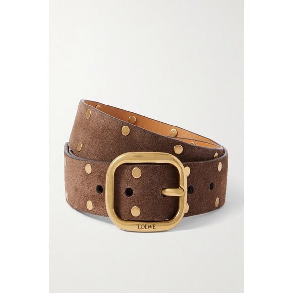 골드 스터드 스웨이드 벨트 46376663162984316