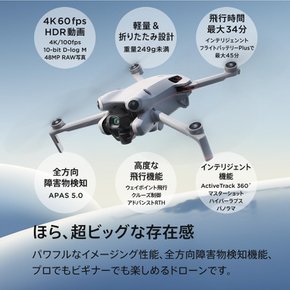 DJI Mini 4 Pro(DJI RC 2 [Remote ID 4K 249 g 20 km , 드론 부속), 대응], 동영상 촬영 대응