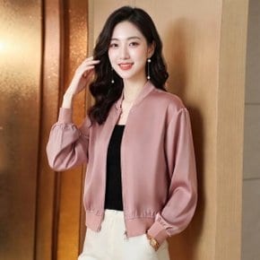 [엘드마마] 글로시 봄버 재킷