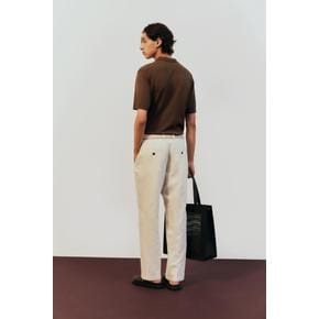 리넨 블렌드 팬츠 릴랙스핏 크림 1275592001