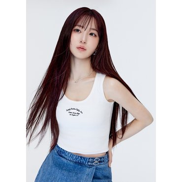 게스 YP2K2462  [SUZY] [NMIXX] 스퀘어넥 변형골지 나시