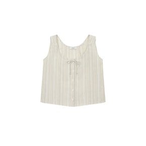 Leon Stripe Sleeveless Blouse