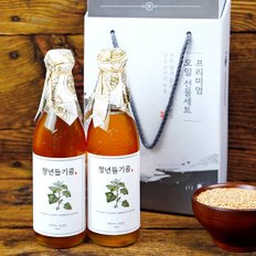 통참깨 100% 청년들기름 350ml+청년들기름 350ml 선물세트