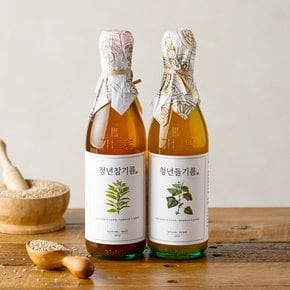 통참깨 100% 들기름 350ml+들기름 350ml 선물세트