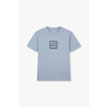 ARMANI EXCHANGE 남성 스퀘어 아웃라인 로고 티셔츠(A415130012)블루