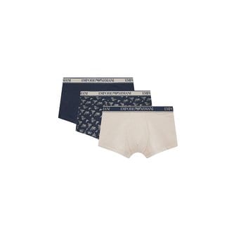 EMPORIO ARMANI [선물포장]코어 로고밴드 코튼 드로즈 3PACK(08M3363508)