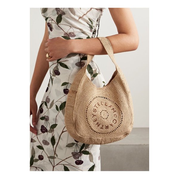 스텔라매카트니 자수 라피아 토트 뉴트럴 46376663162838398