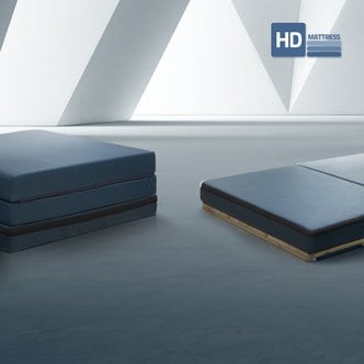 현대교역 HD매트리스 폴더블 - 3단 접이식 허리에좋은 단단한 수면 매트 토퍼 휴대용 마사지
