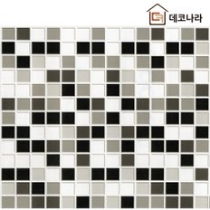 EWB-14 미니타일블랙 몰딩시트지 고정폭25cm / 주방시트지 수납장리폼 포인트시트지