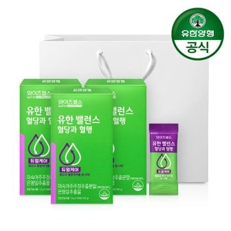  [유한양행] 와이즈헬스 유한밸런스 혈당과혈행 (90포/1개월분)x3개 (쇼핑백증정) 혈당 케어+율리