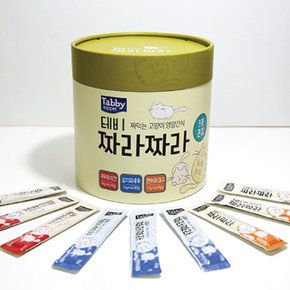 테비 짜라짜라 3종혼합 120p 새우와 치킨 참치와 새우 연어와 대구 고양이 간식