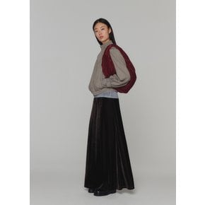 아모멘토 24FW VELVET DRAWSTRING MAXI SKIRT (3COLORS)