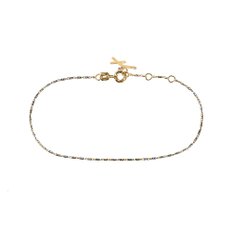 루메 옐로화이트 브레이슬릿 17.7cm, Lume Yellow&White Bracelet 17.7cm, 14k yellow gold, white gold