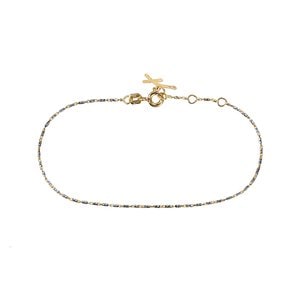 페르테 루메 옐로화이트 브레이슬릿 17.7cm, Lume Yellow&White Bracelet 17.7cm, 14k yellow gold, white gold