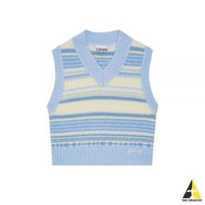 24FW BLUE STRIPED SOFT WOOL VEST (K2258 271) (블루 스트라이프 소프트 울 베스트)