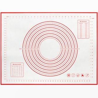 세븐프리 실리콘 반죽매트 초특대형80x60cm 레드