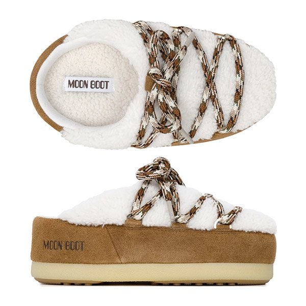 [부산점] 25FW 위스키 오프화이트 MB EVX 시어링 슬리퍼 뮬 80D1470100 MA03