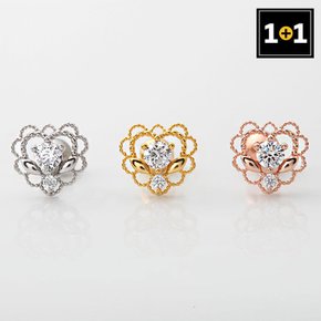 [1+1] 써지컬 핀 큐빅 피어싱 러블리드림 3종 택1 한쪽판매