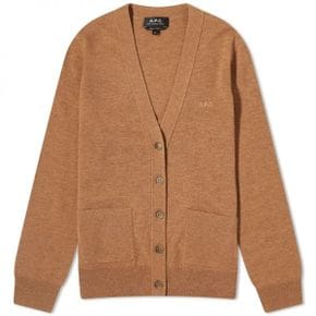 우먼 A.P.C. 아페쎄 Louisa 로고 니티드 가디건 - Heathered 베이지 WVBBY-F22239-PBC