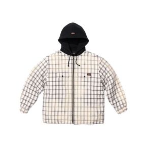 슈프림 x 디키즈 플레이드 후드 집업 셔츠 화이트 - 23FW Supreme x Dickies Plaid Hooded Zip U