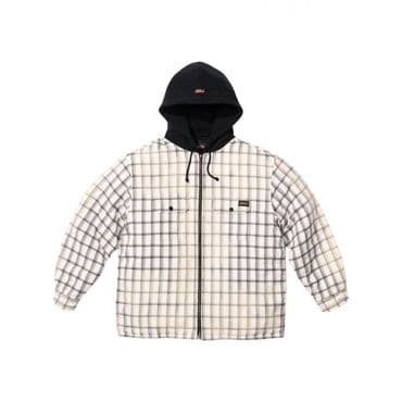  슈프림 x 디키즈 플레이드 후드 집업 셔츠 화이트 - 23FW Supreme x Dickies Plaid Hooded Zip U