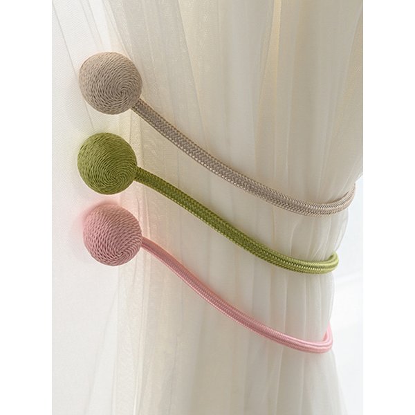 다양한 컬러 방울 자석 타이백 2개 세트 8color 포인트 커튼끈 자석 마그네틱