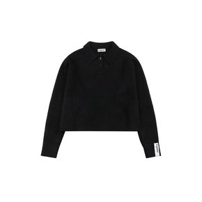 Alpaca Blend Collar Sweater (Black)