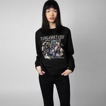 쟈딕앤볼테르 맨투맨 Upper Guitar Sweatshirt ZE3SFCTTT003Z10